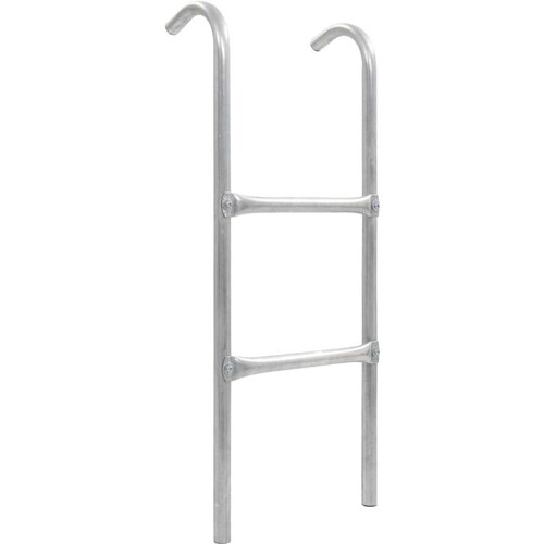 Lestev za trampolin z 2 stopnicama jeklo srebrna 72 cm, (20989581) Cene