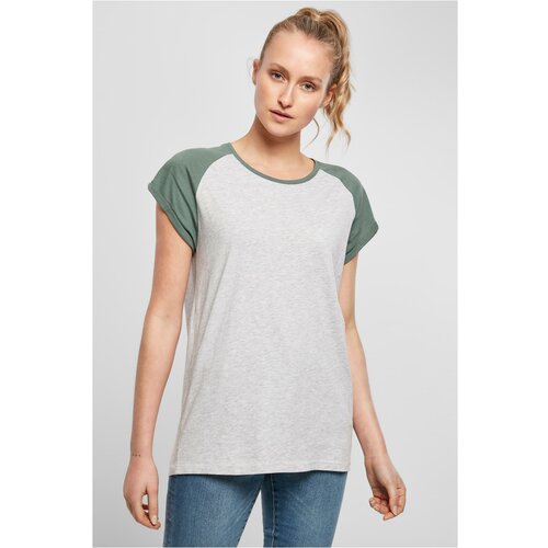UC Ladies Women's contrasting raglan T-shirt light grey/pale éfne Slike
