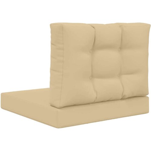  Jastuk za vanjsku sofU 2 pcs Bež Poliester - Bež 60 x 60 cm 1x sjedalo +1x naslon (3D s bartagom) Slike