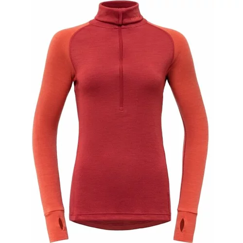 Devold EXPEDITION ZIP NECK Ženska majica s podignutim ovratnikom, crvena, veličina