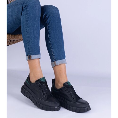 Gemre Black women's high platform sneakers Nerada Cene
