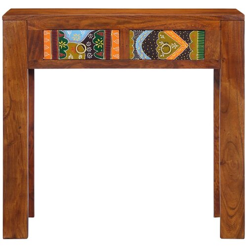 Maison Chic konzolna miza - miza ob steni 80x35x75 cm masivni les akacija, (21786464) Slike