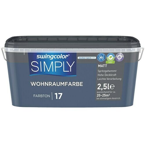 SWINGCOLOR NOTRANJA DISPERZIJSKA BARVA SIMPLY ŠT.17 (2,5 l, modra) Cene