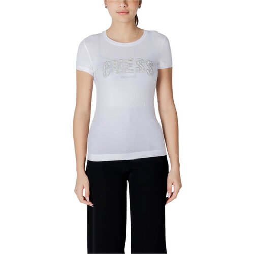 Guess Majice s kratkimi rokavi CN SS LOGO LACE TEE W5GI04 J1314 Bela Cene