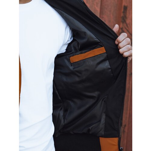 DStreet Men's winter quilted jacket with hood camel Cijene