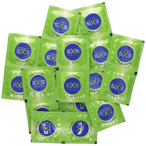 EXS Glow - veganski svjetleći kondomi (100 kom) Cijene