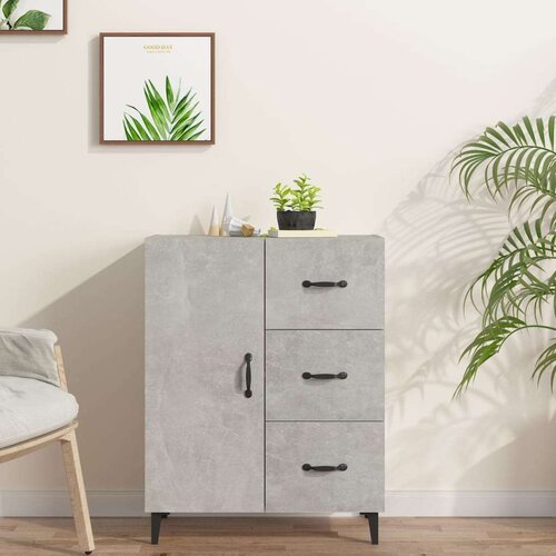  Komoda siva boja betona 69 5x34x90 cm od konstruiranog drva Slike