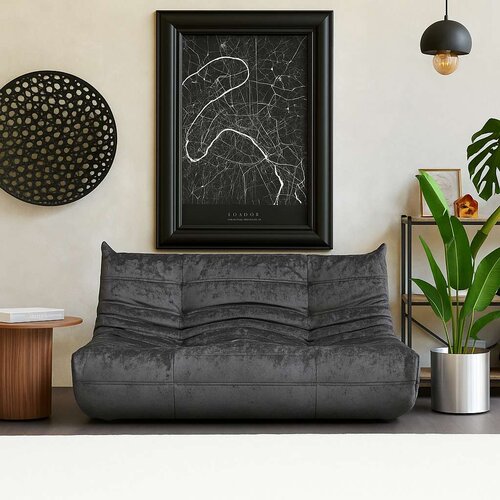 Atelier Del Sofa dvosed bocek, tamnosiva Slike