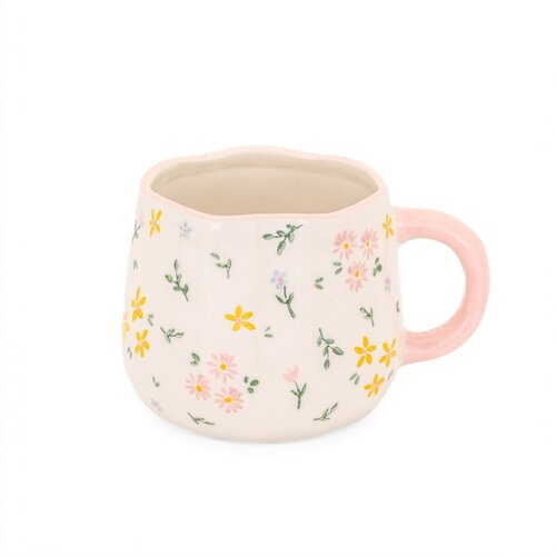 Sass & Belle Kremno bela lončena skodelica 375 ml Ditsy – Cene