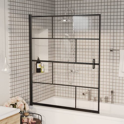 Pregrada za tu&scaron; ESG 116 x 140 cm crna Cijene