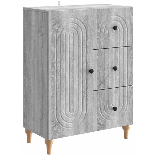 vidaXL Strani &scaron;al Siva Sonoma 66 x 34,5 x 90 cm Inženirski les, (5000217906) Cene