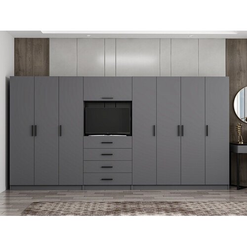 Hanah home Ormar Minar Kale-7831, 405x210x52 cm, Antracit Cene