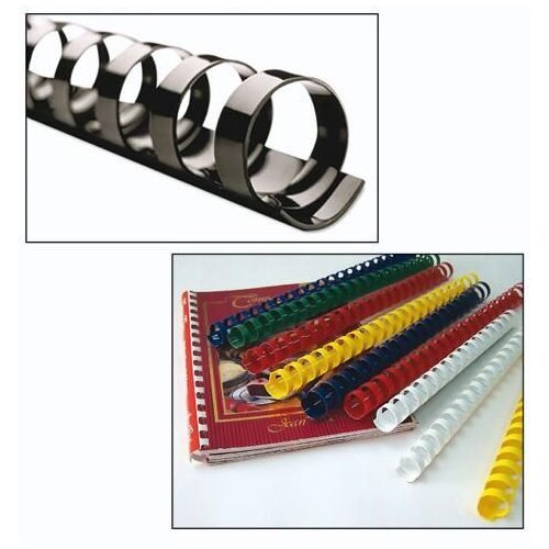  Spirale za uvez plastične, 14 mm, 100/1, crne Fellowes Slike