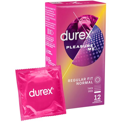 Durex Emoji PleasureMe - rebrasti kondomi (12 kom) Slike
