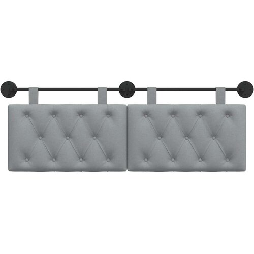  Držeće uzglavlje Zidne Svijetlo siva 130 x 55 x 7 cm tkanina - Svjetlosiva 120 cm bez LED Cijene