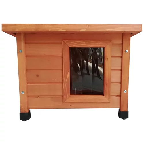  @Pet vanjska kućica za mačke XL 68,5 x 54 x 51,5 cm drvena smeđa