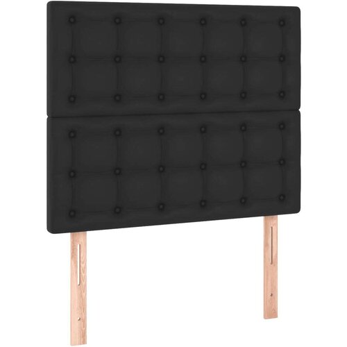  Uzglavlje crno 100x5x118/128 cm od umjetne kože Slike