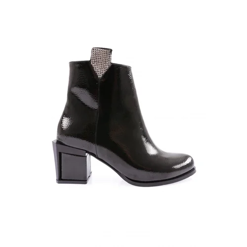 DGN 770-22k Women's Zipper Detailed Heeled Boots.