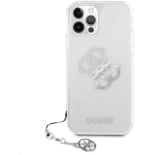 Guess maska za iPhone 12 Pro Max 6.7 Hc PC 4G Metal Charm (GUHCP12LKS4GSI) srebrna Slike