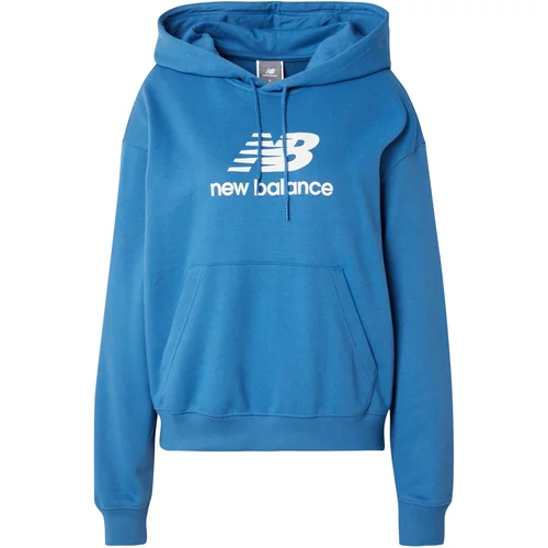 New Balance Sweater majica 'Essentials' plava / bijela