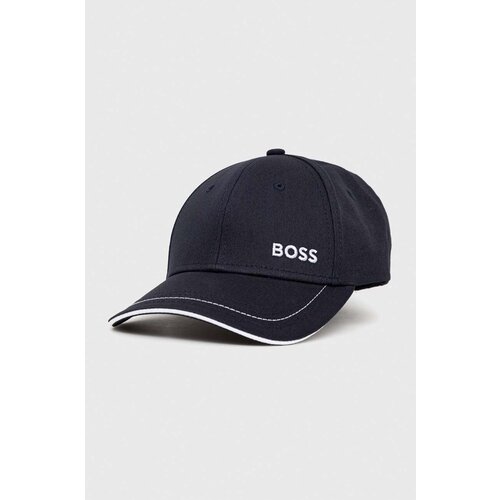 Boss Bombažna bejzbolska kapa GREEN mornarsko modra barva Slike