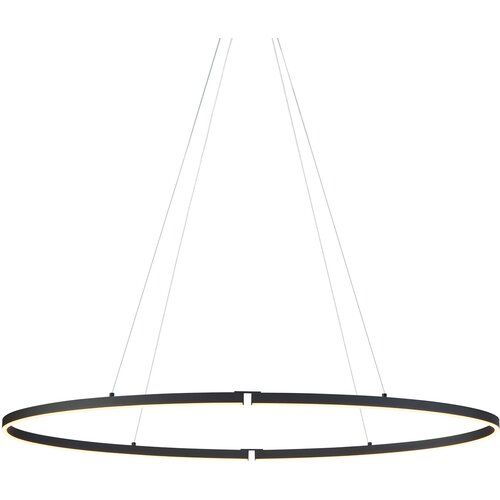 QAZQA Dizajnerska viseča svetilka črna ovalna 120cm vklj. LED 3-stopenjsko zatemnjevanje - Ovallo Cene