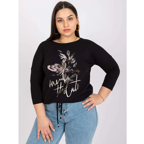 Fashion Hunters Black oversized blouse with Margot arms