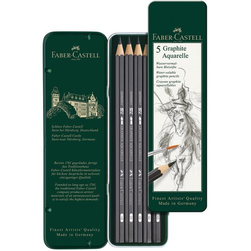 Olovka GRAFITNA PK5 U METALNOJ KUTIJI AQUARELLE FABER CASTELL 117805 Cijene