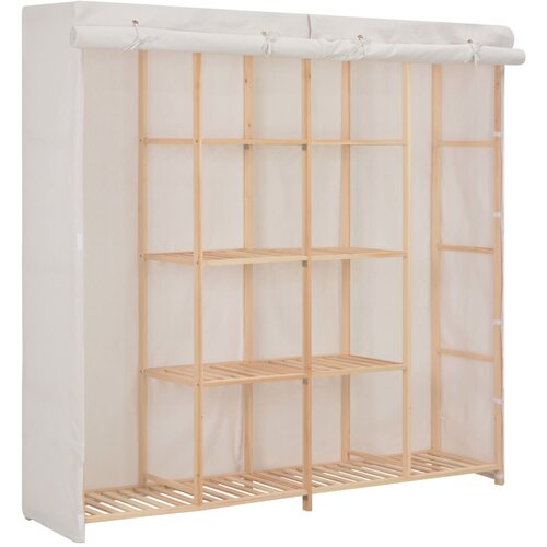  The Living Store Garderobna omara iz blaga 173x40x170 cm bela - Garderobna Omara, (21500187) Cene