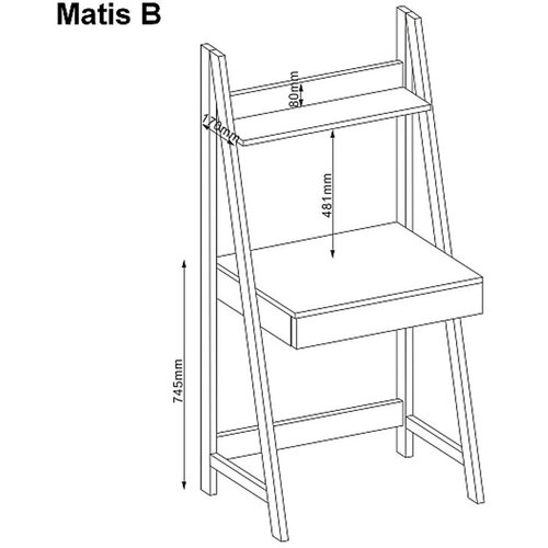 Radni stol MATIS B - MDF Slike