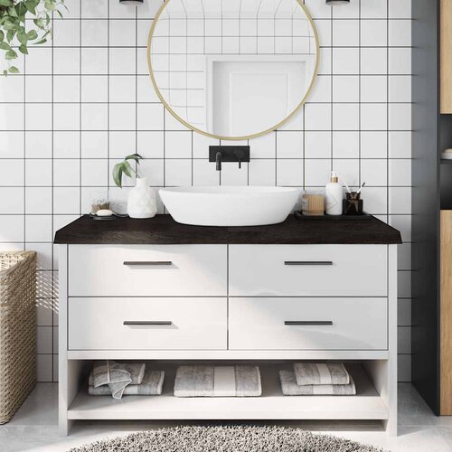  Kupaonska radna ploča tamnosmeđa 140x60x(2-6) cm tretirano drvo Cijene