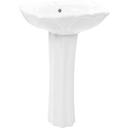 Maison Chic Prostostoječi Umivalnik - Kopalna umivalnik - Lavabo & podstavek keramika 580x510x200 mm bel, (21684913) Cene