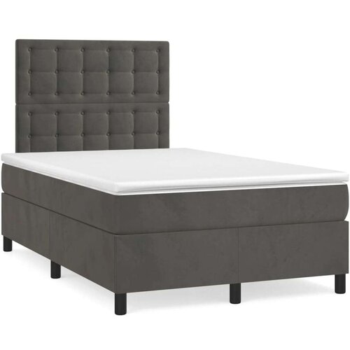  Krevet box spring s madracem LED tamnosivi 120 x 190 cm bar&amp;scaron;un Slike