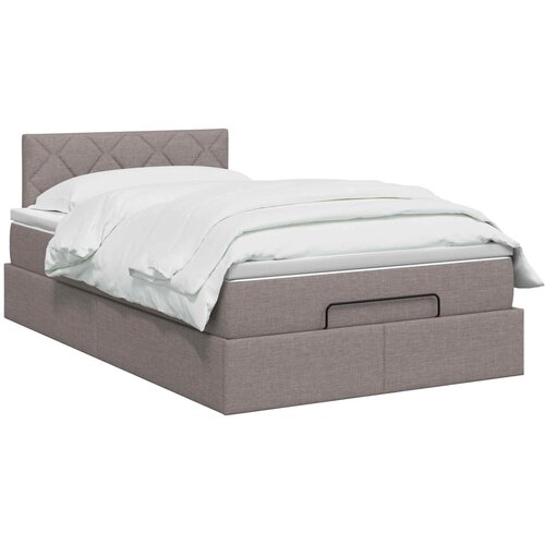 Krevet od pjene s madracem i LED-om Sivosmeđa 120 x 190 cm Slike