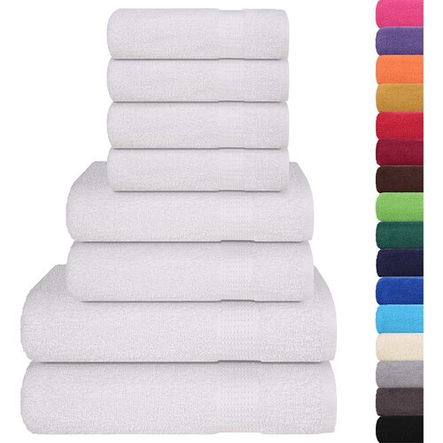  Set ručnika FROGN od 8 dijelova bijeli 360 g/m&amp;sup2; Slike