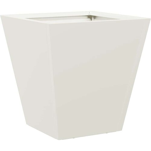 VidaXL Vrtne sadilice 2 kom bijele 30x30x30 cm čelične Slike