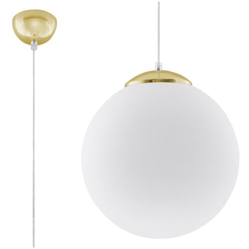 Nice Lamps Viseća svjetiljka u zlatnoj boji sa staklenim sjenilom &amp;oslash; 30 cm Cezab &amp;ndash; Slike