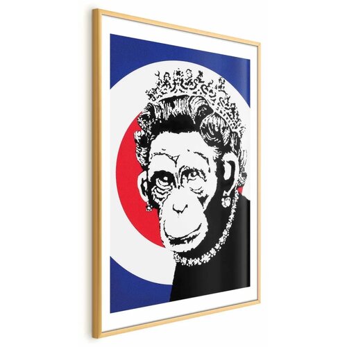  Plakat - Monkey Queen 29.7x42 Zlatni okvir s margom Cijene