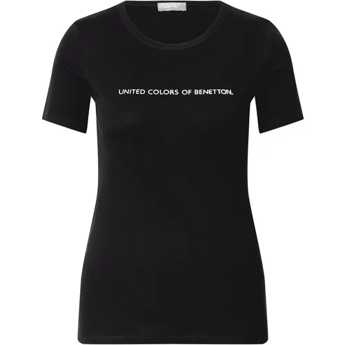 United Colors Of Benetton Majica crna / bijela
