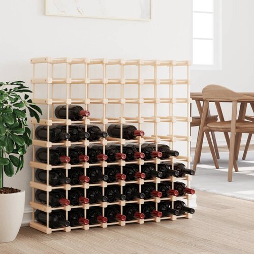 vidaXL Stojalo za vino za 72 steklenic 90,5x23x90,5 trdna borovina Cene