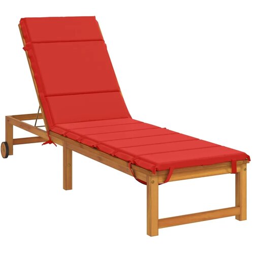  Jastučić za ležaljku GEMERT 100% poliester Crvena - Crvena 200 x 55 x 3 cm Poliester Slike