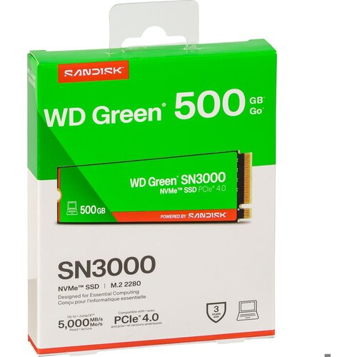 Western Digital Green SSD 500GB M.2 2280 PCI 4.0 SN3000 Cijene