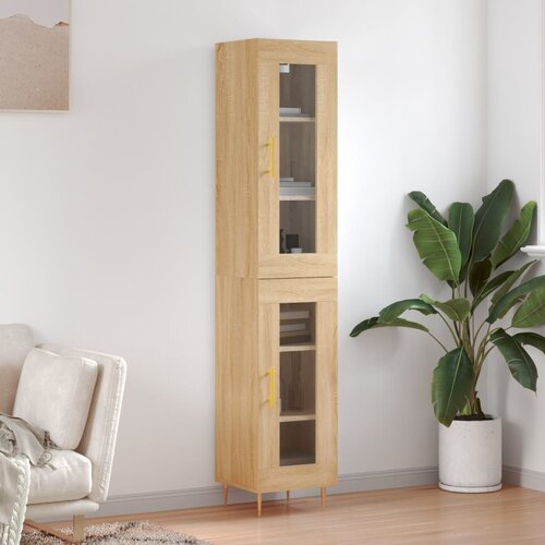 vidaXL Visoka komoda hrasta sonome 34,5x34x180cm od konstruiranog drva Cijene