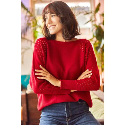 Olalook Sweater - Red - Oversize Slike