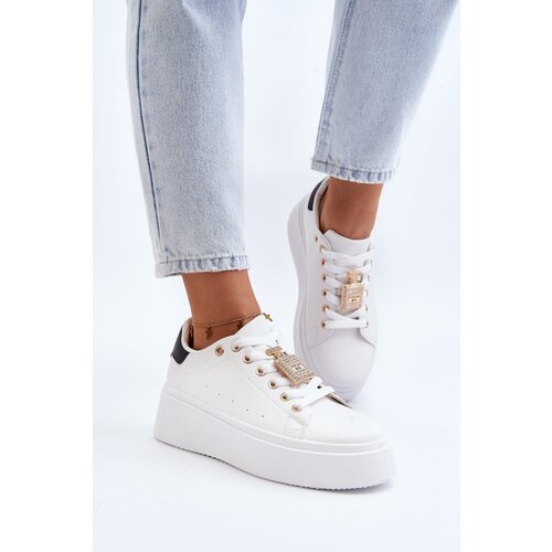 Kesi White women's sneakers with Celedria decoration Cene