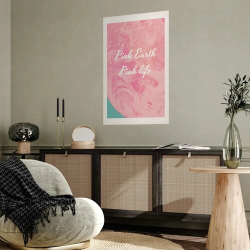  Plakat - Pink Earth Pink Life 21x30 Bez okvira s margom Slike
