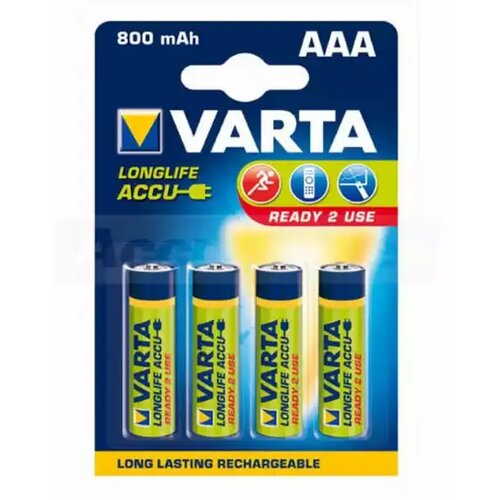 Varta 1x2 Rechargeable Accu AAA Ready2Use NiMH 800 mAH Micro - Punjive baterije Slike