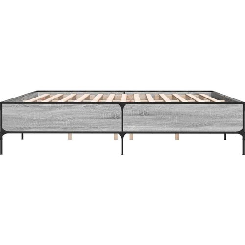 VidaXL okvir kreveta boja hrasta 180x200 cm konstruiranog drvo i metal Slike