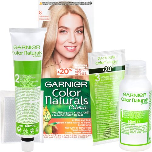 Garnier Color Naturals Creme barva za lase odtenek 8 Deep Medium Blond 1 kos Slike