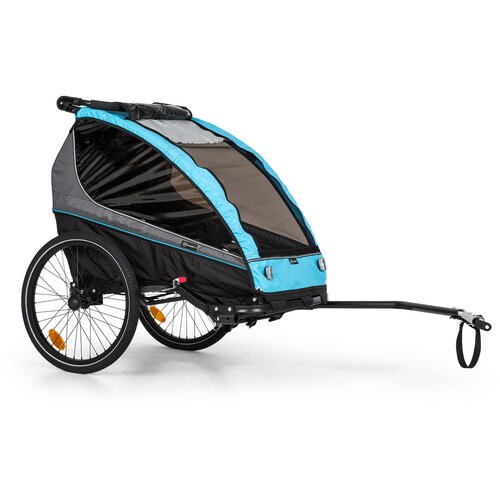 Klarfit Kiddy King, otroška prikolica za kolo, voziček za jogging, dvosed, 40 kg Cene